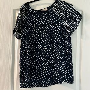 Loft navy and white shirt